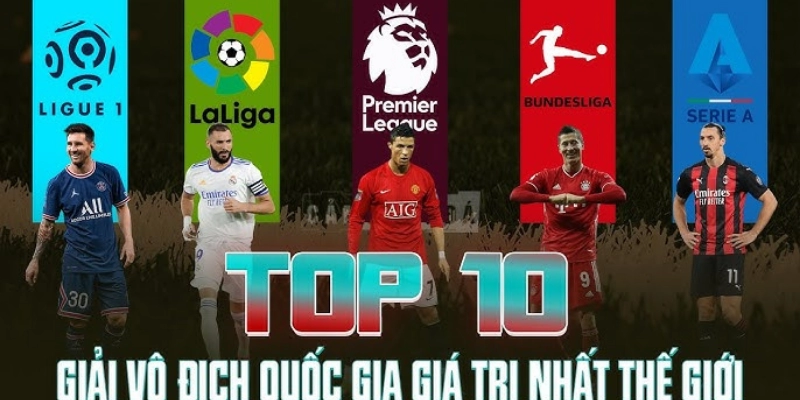 top 10 giải bóng đá vô địch quốc gia châu Á
